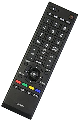CT-90326 Ersatz Fernbedienung Fit für Toshiba LCD Fernseher 32EL934G 32HL833G 32L2333 32L2433 32L2443 32L2453 32L2454 32LV733DG 32LV933G 32RV635D 32RV635DB 32W2353 32W2433 32W2434 32W2443