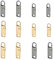 Urmspst Cerniera Tira Sostituzione (Aggiornato 2022), 12 Pezzi Cerniere Rimovibili Linguette per Bagagli Abbigliamento Giacche Zaini Borsa (2 Dimensioni, 2 Colori Oro, Nero Brillante)