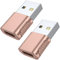 AuviPal USB C Female to USB Male Adapter 2 Pack, USB Type C Cable to USB A Charger Converter for Apple Watch Ultra SE Series 8 7, iPhone 14 13 12 11 Pro Max Plus, AirPods, iPad and More - Rose Gold