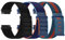 TumpCez Nylon Uhrenarmbänder,16mm 18mm 20mm 22mm Schnellverschluss Armband Fabric Aatmungsaktive Gewebte Verstellbare Ersatzband Sport Ersatzarmband für Herren Damen(3 Stück)