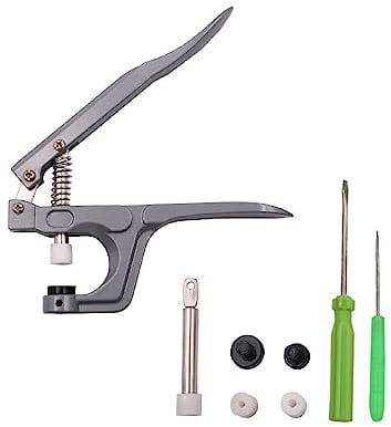 Snaps Zangen,Kleidungs Druckknopfzange,Metall Druckknopfzangen,T5 Druckknopf Zange Starke Druckknopfzange Hochleistungs Druckknopfzange Nähwerkzeug Knöpfe Werkzeug für Stoffpolster