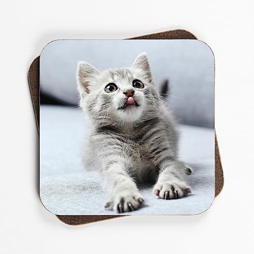 Personalised Drink Coasters Set of 4, Custom Photo And Text Coaster Using Your Own Photos 90mm Gloss (90mm x 90mm SQUARE)