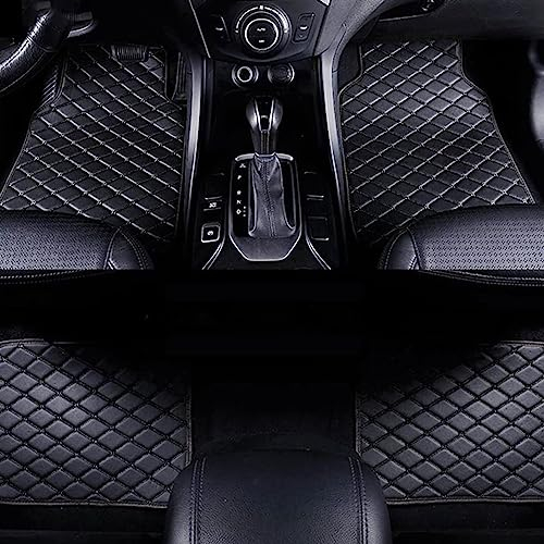 4-Teilig Auto Fußmatten für BMW Z4 E85 Roadster 2004 2005 2006 2007 2008, Premium Leder Allwetter Vorn Hinten Wasserdicht Anti Rutsch Schmutzmatte,A/Black