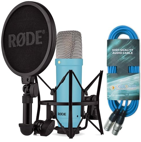 Rode NT1 Signature Blue Micrófono de estudio Azul + keepdrum cable XLR Azul