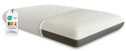 MOMMY CONFORT- Oreiller Memoire Forme 60x40 cm -Double Confort -Côté Noir Confort Moyenne et Côté Blanc Confort Souple -Oreiller Ergonomique Cervical - Housse Zippe Lavable Bambou + Housse Intérieure