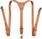 Hosenträger für Herren aus Leder, personalisiertes braunes Echtleder, robuster Clip für den Bräutigam