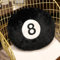 champracer 8 Ball Plüsch Kissen 8 Ball Plüsch Kissen runde 8 Ball Kissen Schwarze Billard gefüllte Sofa Kissen werfen Sie Kissen für Wohnkultur (35 cm)