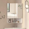 Mepplzian Bathroom Mirror Cabinets with Storage,Corner Bathroom Cabinets with Mirror,2-Door Mirrored Bathroom Cabinets Wall Mounted,Corner Mirror Bathroom Cabinet,Bathroom Corner Cabinet 47 x 60 cm