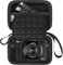 Lacdo Kamera-Tragetasche für Canon PowerShot G7 X Mark II / G7X Mark III Digitale 4K-Vlogging-Kamera, Point and Shoot 4K-Videokamera Trave-Tasche, Netztasche Passend für Batterien, Schwarz+Schwarz
