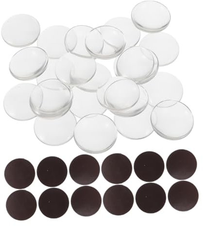 jojofuny 1satz Transparenter Glas- Runde Kühlschrankmagnete Mit Selbstklebender Rückseite Für Bastelprojekte Für Kühlschrank Und Whiteboard