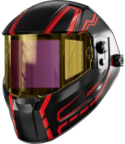 ANDELI Maschera Saldatura Autoscurante Digitale, 18,3x8,1cm + True Color