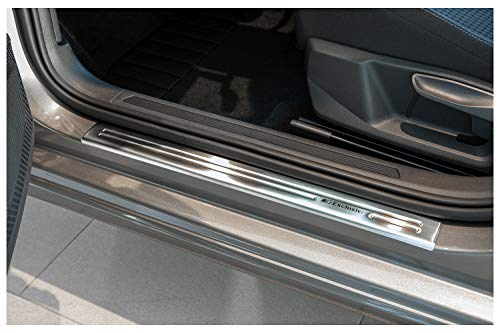 tuning-art EX103 Edelstahl Einstiegsleisten Set passend für VW Passat B8 3G Variant 2014-2023, Farbe:Silber
