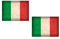cut-it folientechnik & design #001 / 2X Italien Aufkleber je 9x6,8cm Flagge Fahne Italy Vintage Look Rennsport Retro Racing