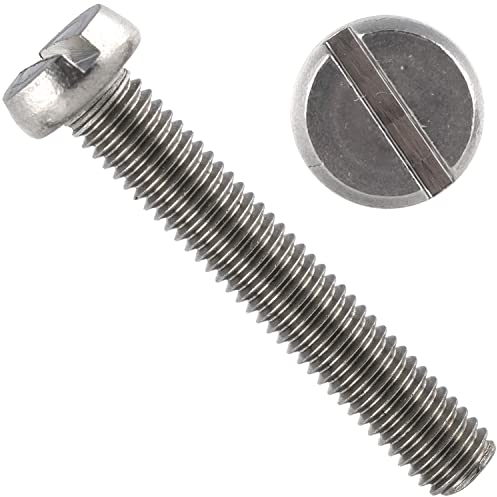 OPIOL QUALITY® Zylinderschrauben mit Schlitz DIN 84 / ISO 1207 M4x12 mm aus Edelstahl A2 V2A (10 Stück) Zylinderkopfschrauben Schrauben Zylinderkopf Gewindeschrauben