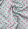 Soimoi Grun Poly Krepp Stoff Flamingo Vogel Stoff Meterware 42 Zoll breit