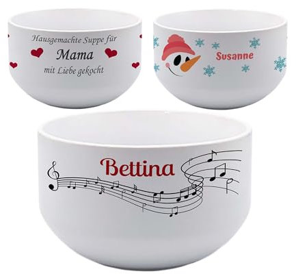 Schüssel mit NAME für Suppe Müsli | verschiedene Motive