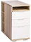 mutatio Beistelltisch Nachttisch Container B 40 cm x H 75 cm x T 75 cm Bürocontainer Sonoma Eiche Weiß Beistelltisch Holz Nachtschrank Nachtkommode Anstellcontainer
