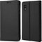 Moozy Cover per Samsung A10, Nero - Custodia a Libro Flip Smart Magnetica con Appoggio e Porta Carte