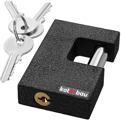 KOTARBAU® Cadenas À Tige En Fonte 80 mm Cadenas À Tige Antivol Automatique Résistant Aux Coupures Protège Contre Le Vol