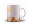 iCaseDesigner Personalised Agate Watercolour Marble Name with Heart 11oz Ceramic Mug - 25. Gold Foil Print on Beige Vertical Name