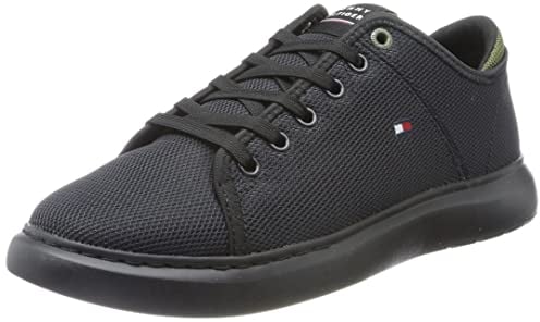Tommy Hilfiger Herren Cupsole Sneaker Schuhe , Schwarz (Black), 44 EU