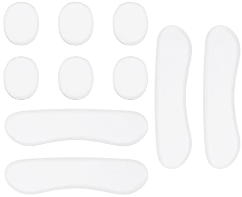 eMagTech Trommeldämpfer Gel-Pads Ovaler- Langer- Streifen Trommel-Schalldämpfer-Pads für Drums-Kits Snare Drums Becken Schlaginstrument, Silikon Transparent