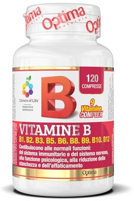Colours of Life Vitamin B Complex - B Vitamin Supplement - Gluten-Free and Vegan, 120 Tablets