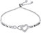 HOOHWE Armband Damen Silber 925 Herz Infinity Armband Inspirierendes Graviert I Love You To The Moon And Back Verstellbare Armband mädchen Mutter Armbänder für Frauen Freundschaftsschmuck