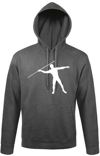 shirt84 Felpa con cappuccio da uomo Spewerfer, Grigio scuro mélange, L