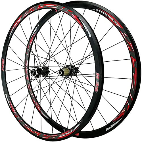 Laufradsatz 700C Scheibenbremse Rennrad-Laufradsatz, Steckachse 15 mm Off-Road-Straßenräder 29 Zoll gerade Zugspeichen V-Bremse C-Bremse Straßenradsatz Straßenrad