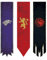 game thrones dragon - banner de casa game thrones Targaryen 167X35CM