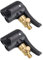 HERKINDNESS Autoventil Hebelstecker Adapter, 2 Stück Fahrradpumpe Adaptern, 2 in 1 Auto Reifen Air Chuck, mit Entlüftungsventil, Luftpumpen Clip, Gewindedüsen Ventil Anschluss Adapter