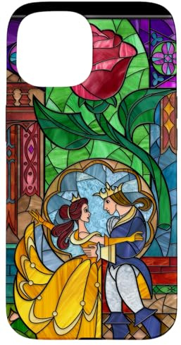 Disney Beauty and the Beast Belle and Prince Stained Glass Case for iPhone 15