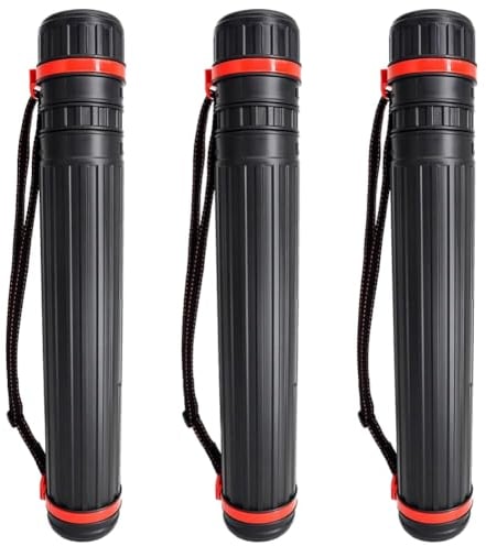 Tagtight 3 Pcs Tube de Transport, Tubes D'Affiches, Tube Porte-Plans Extensible, Rouleau de Tansport Télescopique pour Poster, Affiche, Dessin, Document, 45-70cm