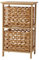 Home Source Chest of Drawers, Wooden Bedroom Storage Organiser, Solid Wood Frame, 2 PE Rattan Woven Baskets