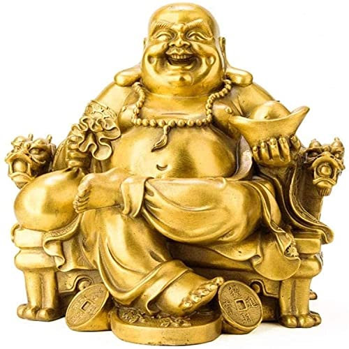 Maitreya Lachender Buddha-Statue, Drachenstuhl, Büro, Zuhause, Wohnzimmer, Arbeitszimmer, Schlafzimmer, Desktop-Dekoration, Statue, Moderne Statue (Größe: Höhe 7 cm)