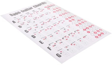 BESTonZON Bassgitarre Anfänger-akkorde Chart Poster Praktische Und Anschauliche Anleitung Für Bassgitarre Spieler Akkorde