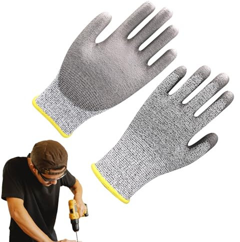 Gants de travail anti-coupures - Gants anti-coupures de cuisine, lot de 2 gants filetés anti-coupures | Gants de sécurité de travail pour décocher les huîtres, couper la mandoline, couper la viande