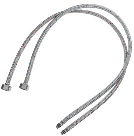 PAMINGONO Edelstahl-schlauchrohr Für Warmwasserhähne Flexibler Wasserhahn Für Spüle 80 Cm Kalt-warmwasser-zulaufanschluss