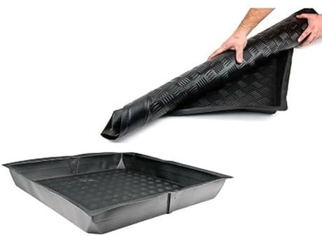 Easy Act Flex-Tray 80x80cm | 100x100cm | 120x120cm | 150x150cm | Pflanzboden Bodenwanne Pflanzschale Allzweck-Wanne Topf-Untersetzer Auffang-Wanne wasserdicht und flexibel (Flexitray 80 x 80 x 12cm)