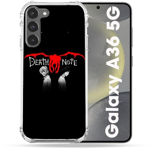 Cokitec Verstärkte Schutzhülle für Samsung Galaxy A36 5G Manga Death Note, Schwarz