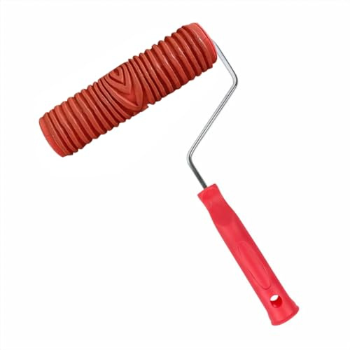 HuddleGlow Gummi-Farbroller mit Holzmaserung, Holzmaserung, Farbdruck, Kunst-Farbroller, Pinsel mit