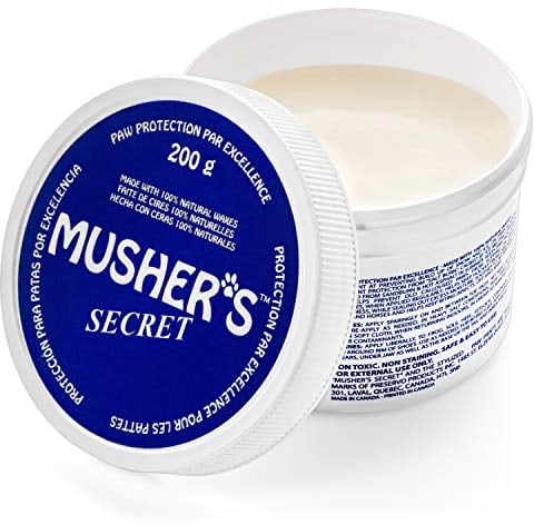 Musher's Secret Pfotenbalsam für Hunde und Katzen - Natürliche Pfotenpflege, Schutz und Pflege für Hundepfoten - Ideal für Pfotenbalsam Hund & Katze - Hochwertige Pfotenpflege für Hunde - 200g