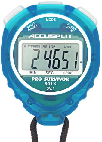 ACCUSPLIT Pro Survivor A601XBK Chronomètre, Horloge, écran Extra Large (Aqua)