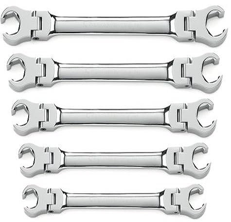 GearWrench 5 Pc. Flex Head Flare Nut Wrench Set, SAE - 81910