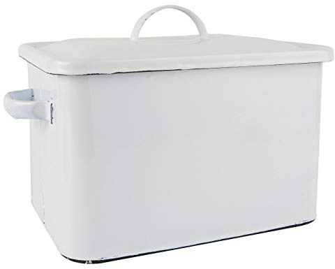 Ib Laursen - Dosenset mit Becher, Vorratsdosen, Material: Emaille, Farbe: Weiss