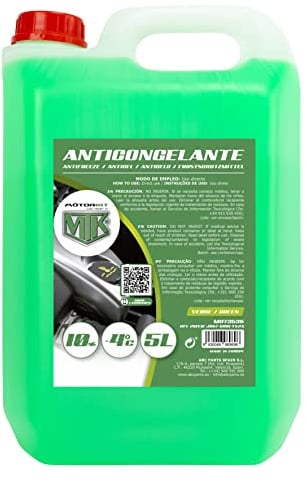 Motorkit Antigelo/Refrigerante Motore MTK 10%, -4°C, Verde, 5 Litri