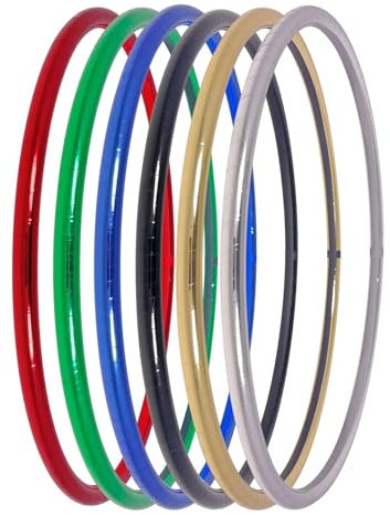hoopomania Metallic Hula Hoop Reifen, Ø100cm Schwarz