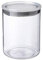 Tatay Bote de Cocina, 1.5L de Capacidad, Hermético, Libre de BPA, Apto Lavavajillas, Transparente - Gris. Medidas 12.5 x 12.5 x 17 cm