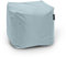 BuBiBag Sitzpouf für Outdoor Sitzsack, Fußhocker ideal für Gaming Sitzsäcke, Wetterfest, Outdoor Pouf (45x45x45cm, Grau)